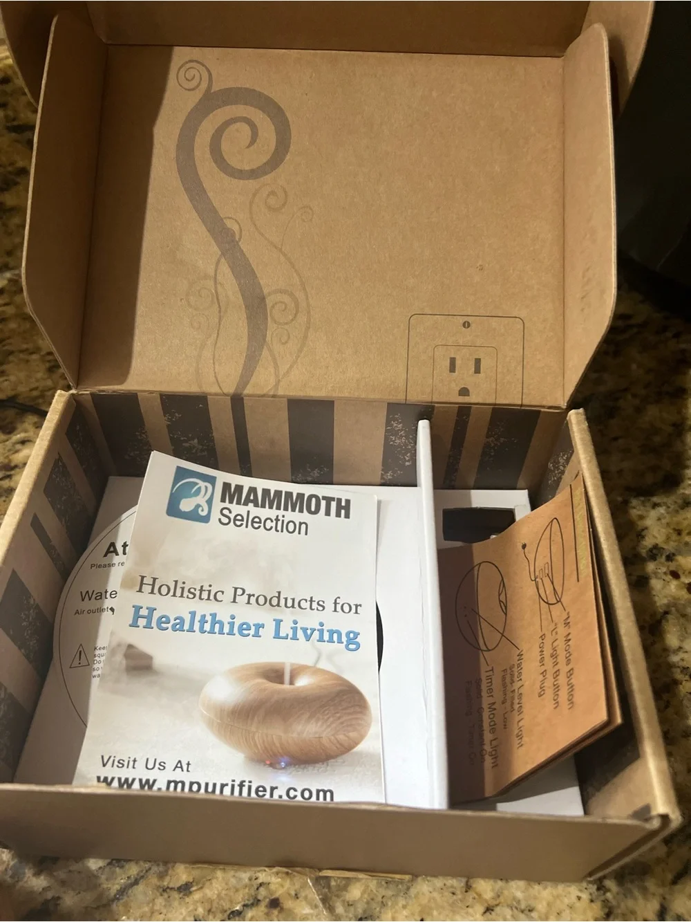 Mammoth serenity Wood Grain Aroma Diffuser - Light Brown